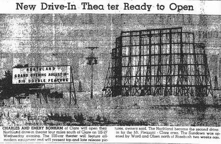 Northland Drive-In Theatre - Northland Drive In Construction August 1950 (newer photo)